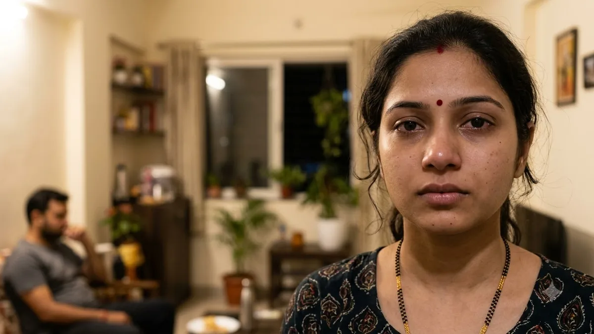 महिला शादी के बाद रिश्ते में आने वाली अनबन के बारे में समझाते हुए