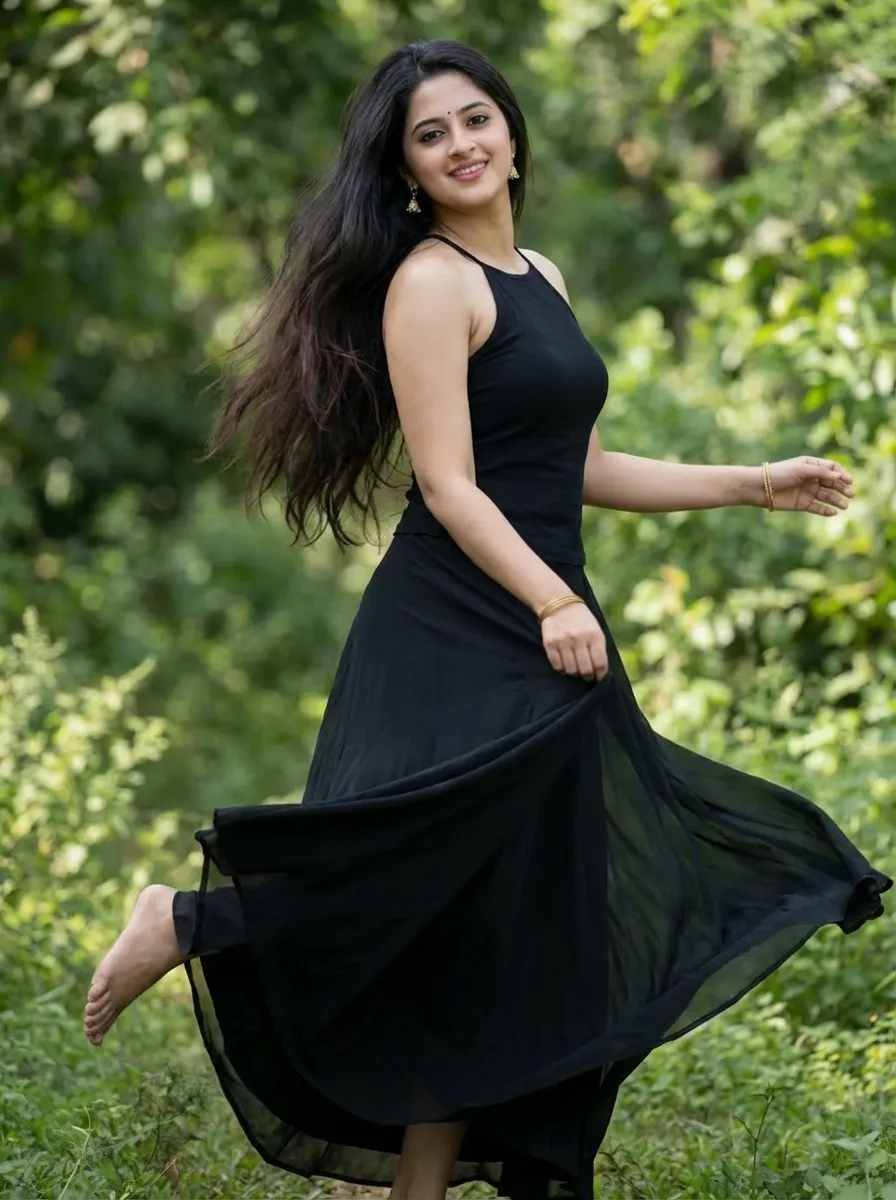 Halter Neck Top with Flowy Skirt