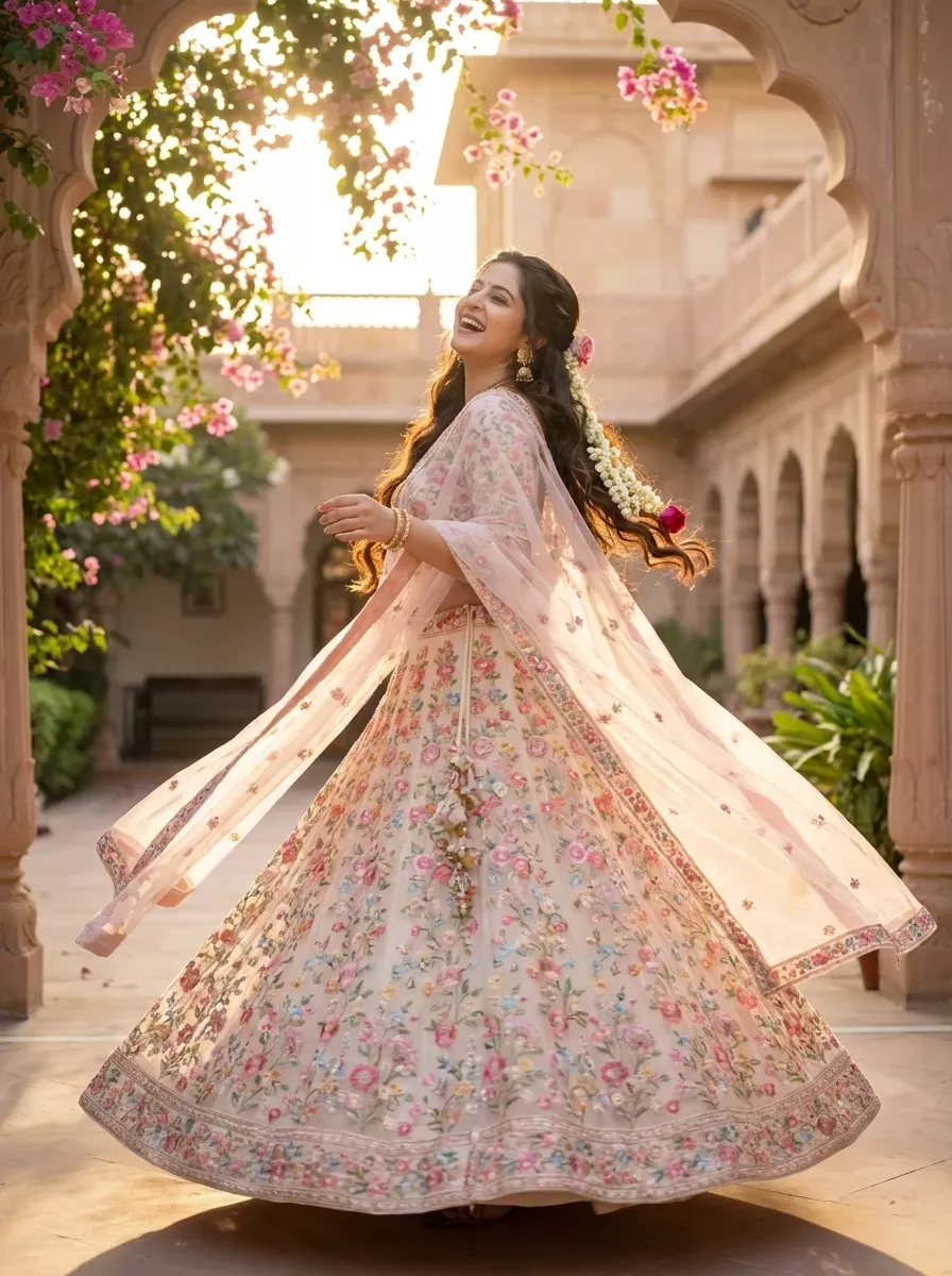 Lehenga with floral 202604111445