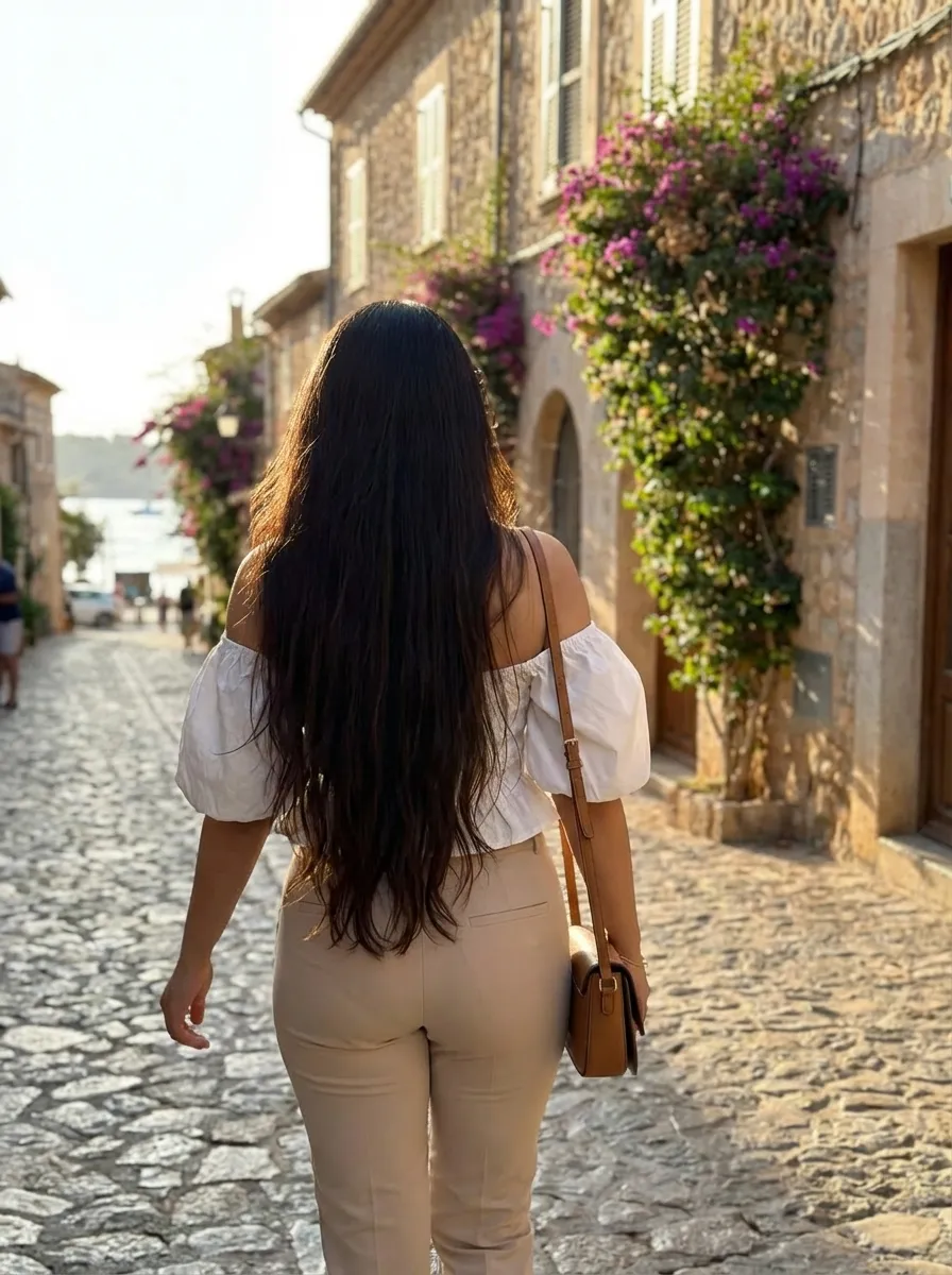 Top 10 Summer Outfits for Women (Globally Famous 2026) 24 Off Shoulder Puff Sleeve Top Cigarette Pants 2