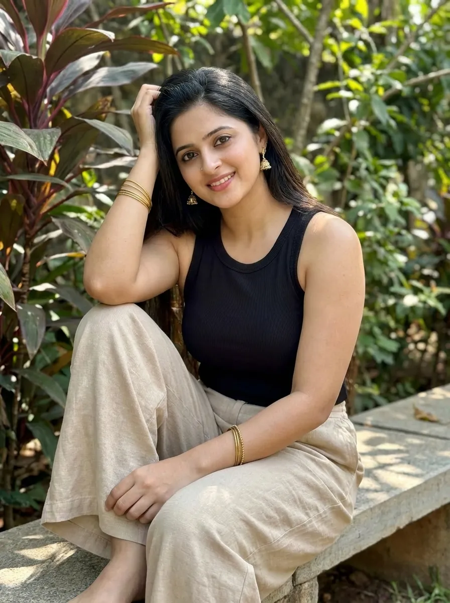 Tank Top with Wide Leg Pants 1